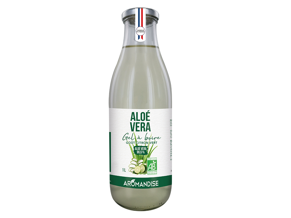 Aromandise Gel aloe vera citron vert à boire bio 1l - 8491